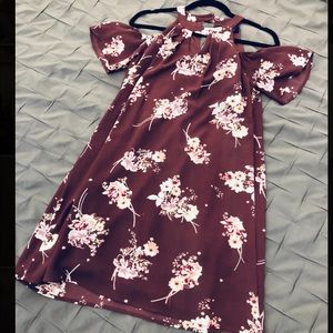 Francesca’s Blue Rain Floral Dress - Size X-Small